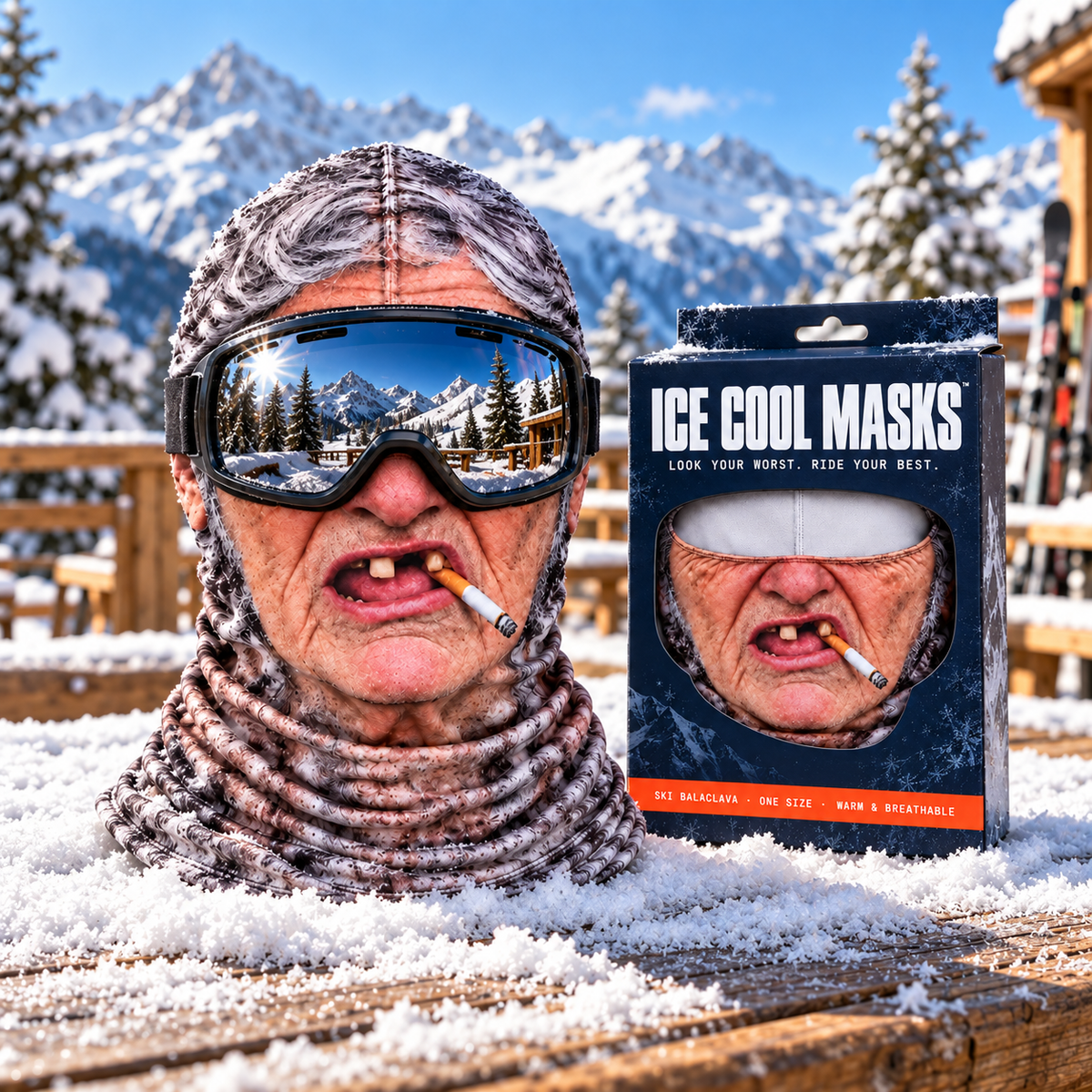 Cigarette CoolMask with packaging